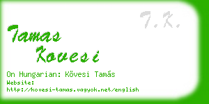 tamas kovesi business card