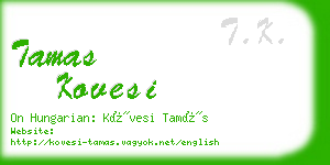 tamas kovesi business card